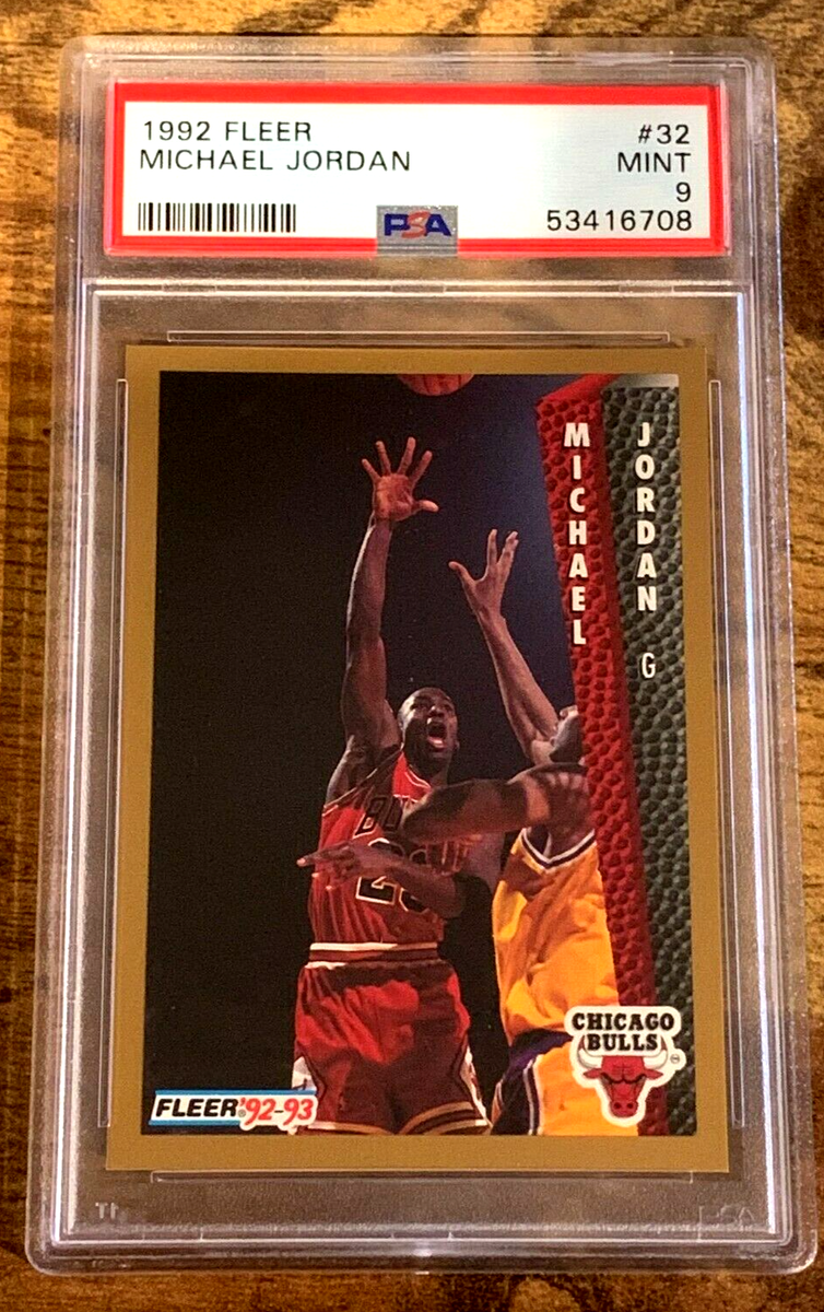 [お正月セール] 1992 Fleer マイケル ジョーダン PSA-9 美品！ 1992 Fleer Michael Jordan #32 PSA 9 MINT | eBay