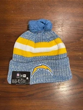 NFL 2023 LOS ANGELES CHARGERS NEW ERA SIDELINE ON FIELD SPORT KNIT Beanie POM PO