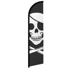 Pirate Skull Windless Swooper Flag Halloween