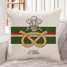 Staffordshire Regiment Cushion Cover Personalised British Veteran Army Gift MC84