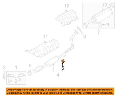 KIA OEM 12-13 Soul Exhaust-Center Pipe Hanger 2876822000  94-09 HYUNDAI ACCENT - Picture 1 of 2