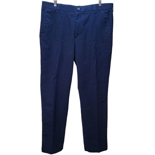 IZOD SLIM FIT STRAIGHT LEG NAVY BLUE CHINO CAUSAL DRESS PANTS 36X32 (ACT 37X31)