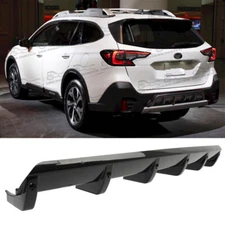 Rear Lip Bumper Diffuser Shark Fin Spoiler Black For Subaru Outback 2000-2022