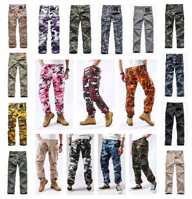 #ad BACKBONE Mens Military Tactical BDU Camouflage Pants Casual Cargo Pants Trousers $35.99