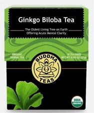 Buddha Teas Organic Ginkgo Biloba Tea - Kosher - Organic - Caffeine Free 18 bags
