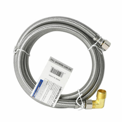 3/8 Inch Comp x 3/8 Inch Comp x 48 Inch Long Stainless Steel Riser With Ell