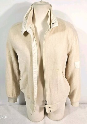 Luhta Vintage White Wool Ski Jacket Finland Size 40 UK 12 US