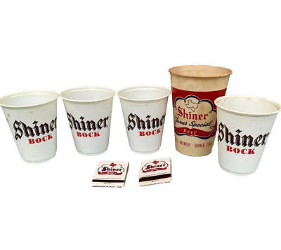 Shiner Beer Cup Matches Lot Texas Special Brewery Spoetzl USA Cotton Ball Logo