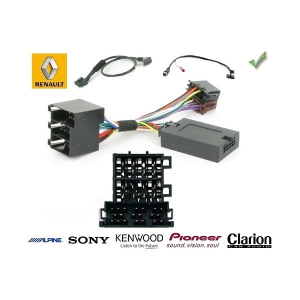Commande au volant Renault Koleos plug and play pour système Clarion