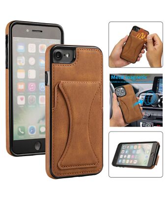For iPhone 14 Pro Max 13 12 11 Pro 8 7+ Shockproof Wallet Card Holder Stand Case