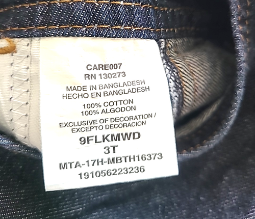 Wrangler Authentics Blue Denim Carpenter Overalls Boys Kids Size 3T Dark - Picture 4 of 7