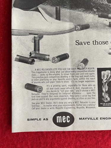 Vintage 1962 Print Ad MEC Mayville Engineering Co. Ammo Reloaders 250, 400, 550 - Picture 5 of 7