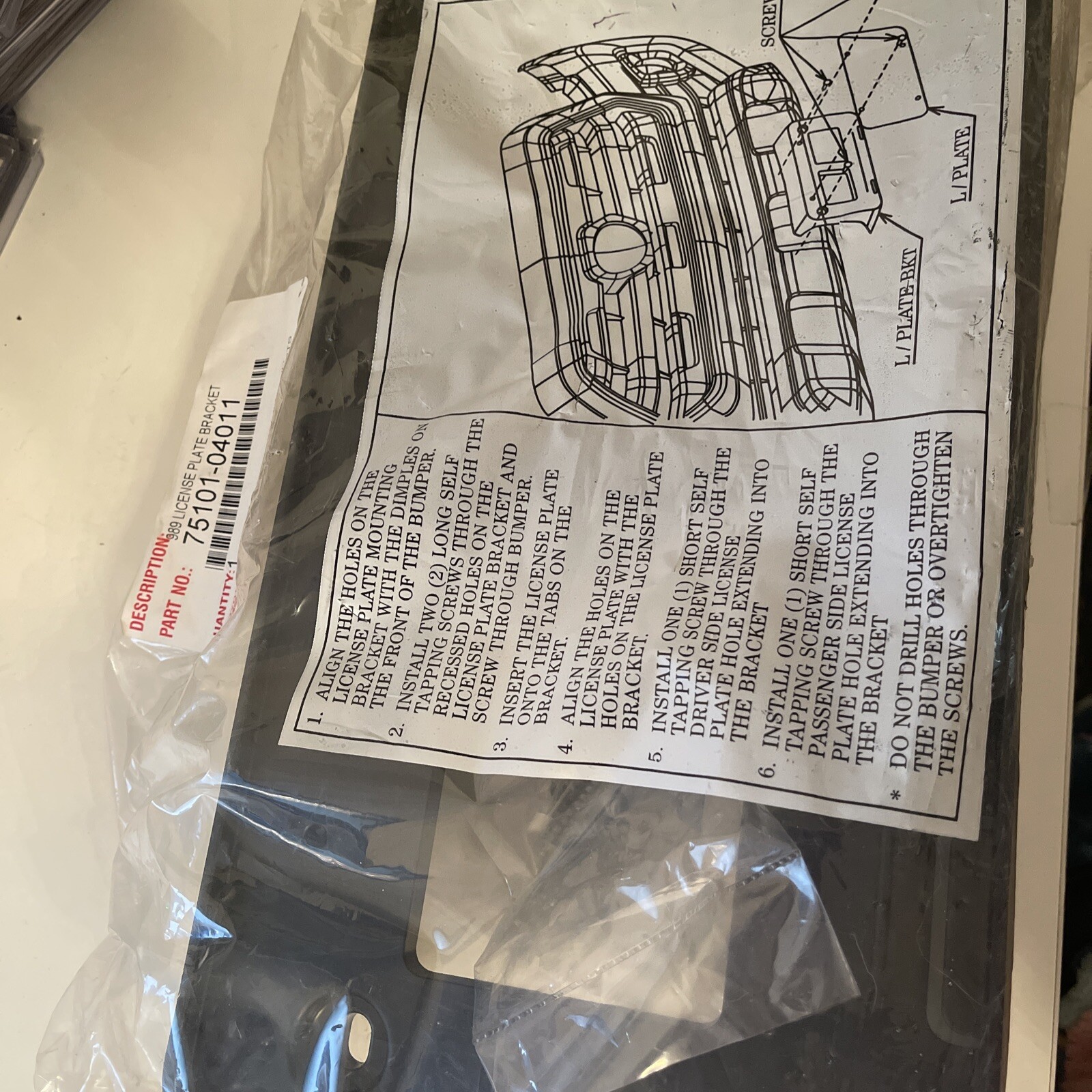 License Plate Brackets Front 75101-04011 Compatible with 2016-2023 Toyota Tacoma