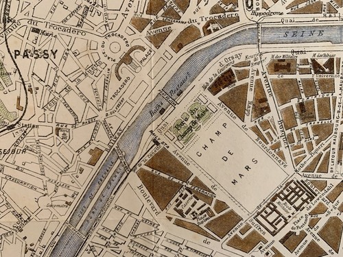 Paris, large antique map. Grande carte ancienne. - Picture 5 of 5