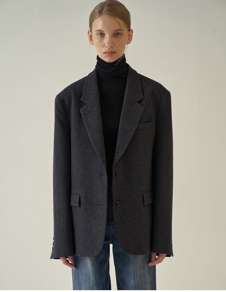 Womens Western American Style Woolen Lapel Collar Blazer Jackets Coat 2 Buttons