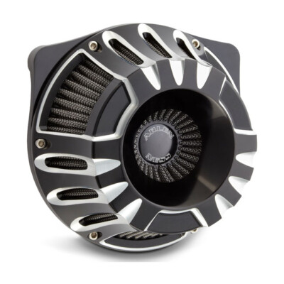 für Harley Dyna Softail Arlen Ness Deep Cut Inverted Luftfilter Kit schwarz 93-1