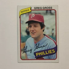 1980 Greg Gross Topps #718 Philadelphia Phillies
