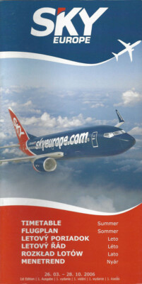 Sky Europe system timetable 3/26/06 [0104] Buy 4+ save 25%