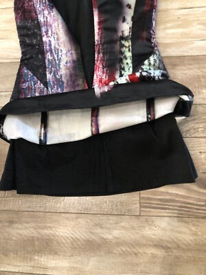 Robe Satinée Multicolore DIDIER PARAKIAN Taille 38 - Occasion En Excellent état, Style Débardeur