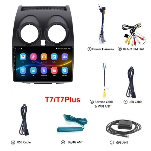 Per Nissan Qashqai J10 Autoradio Navigazione GPS Multimedia Lettore Video Android - Foto 7 di 32