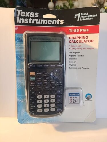 Texas Instruments TI-83 Plus Graphing Calculator For School Math Test Black (G)