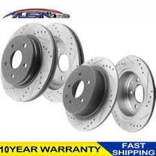 4PCS Front Rear Drilled Slotted Brake Rotors Kit for 06-2012 Ford Fusion Mazda 6