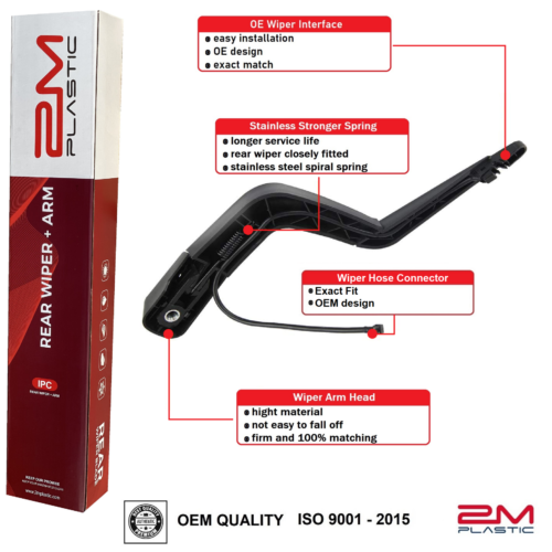 Rear Wiper Arm & Blade For GMC ACADIA 2007-2012 Saturn OUTLOOK 2007-2010 - Picture 2 of 3