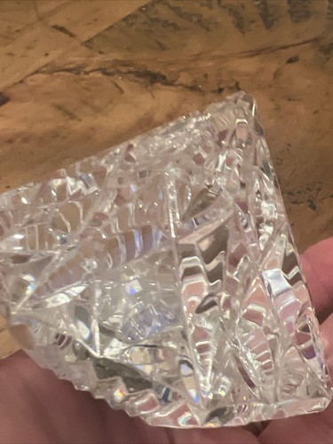 Waterford Kristall klassische Lismore diamantförmige Tischuhr Briefbeschwerer - Bild 2 von 6