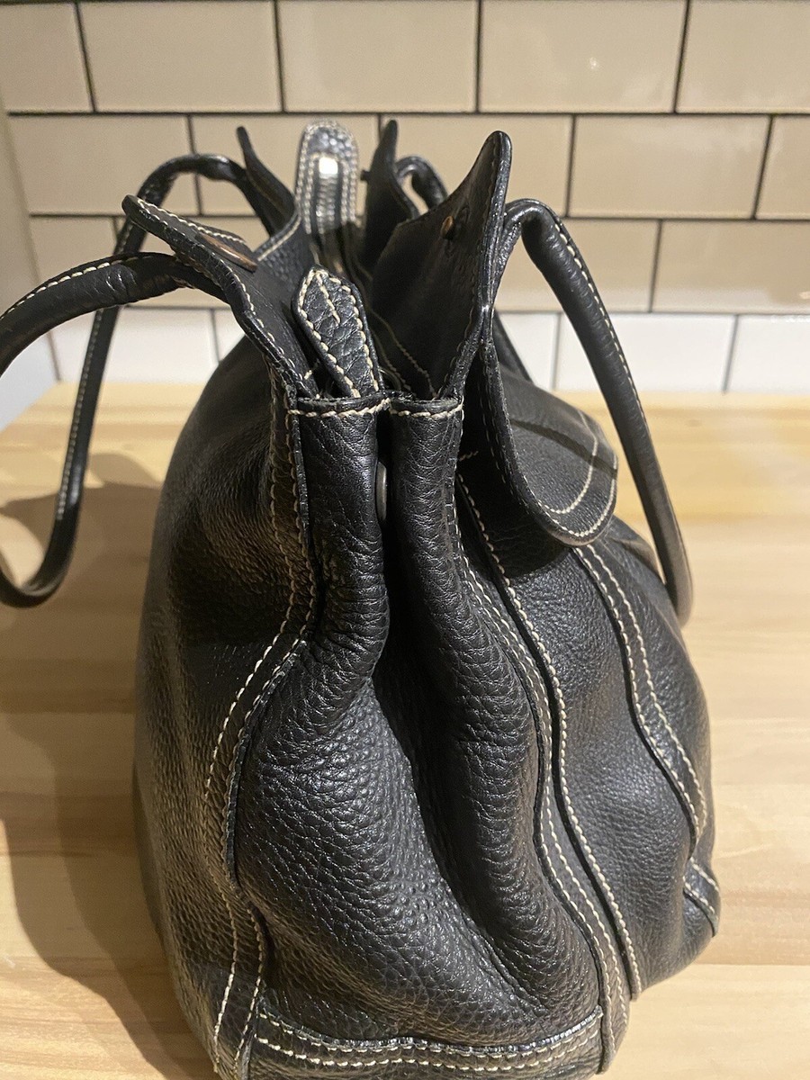 Prada Shoulder Bag Vintage Y2K - Black Pebbled Leather w Prada Shoulder Bag Vintage Y2K - Black Pebbled Leather w