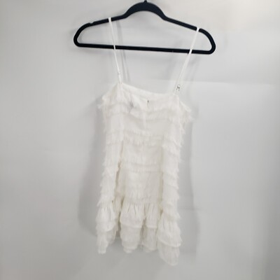 Princess Polly White Molina Mini Dress Womens 0 Frayed Layered Spaghetti Strap | eBay Princess Polly White Molina Mini Dress Womens 0 Frayed Layered Spaghetti Strap | eBay