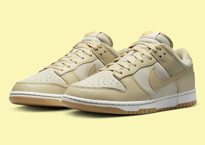 Nike Dunk Low Khaki Suede Gum Rattan University Gold Light Bone Size UK 8 |  eBay UK