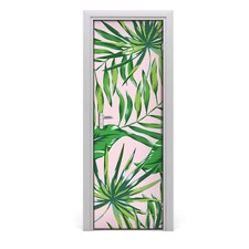 Tulup Door Sticker 75x205cm Decorative - Tropical Leaves
