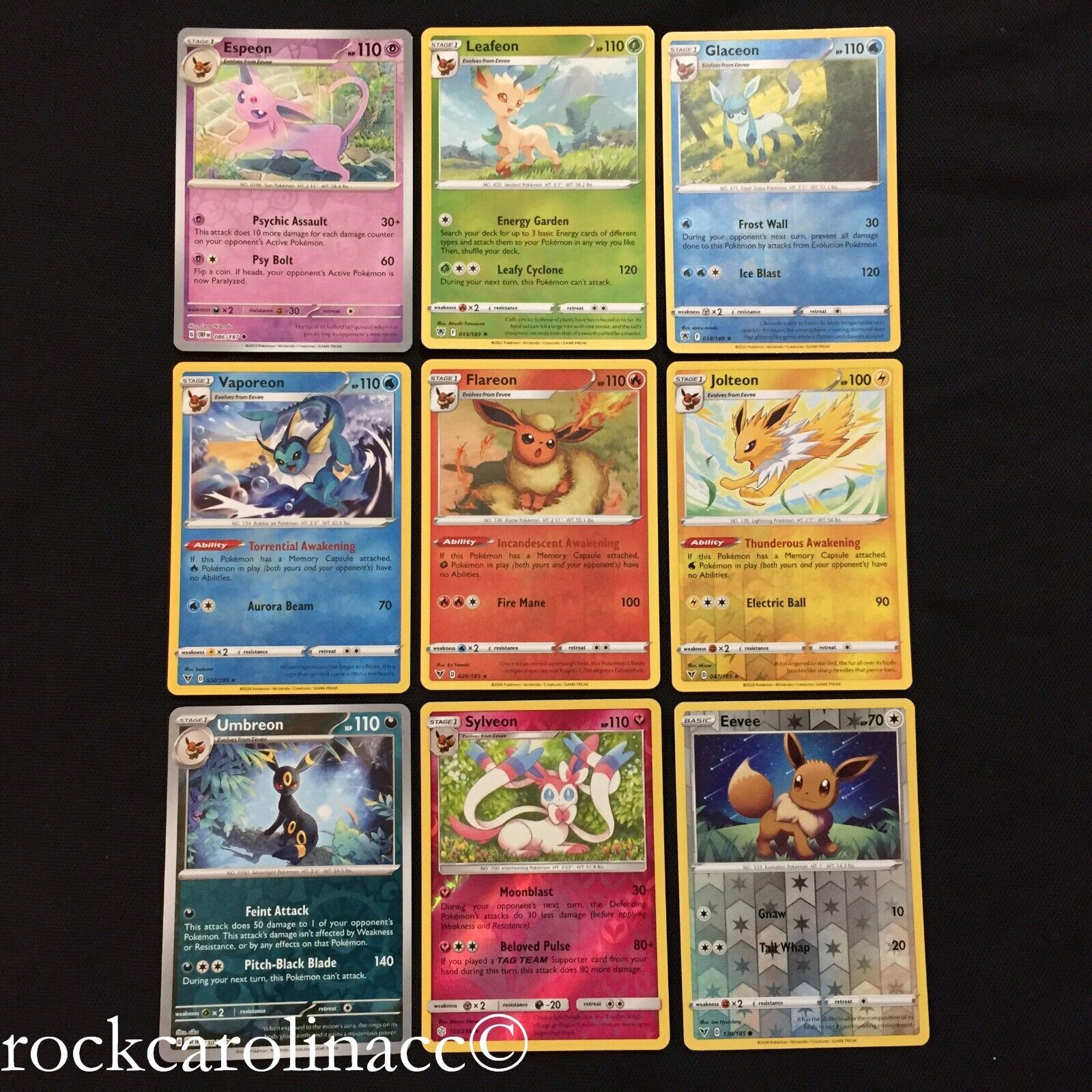 Pokemon Umbreon V Ultra Rare 8 Card Lot - Jolteon - Flareon - Vaporeon -  Espeon - Glaceon - Leafeon - Sylveon - Eeveelutions