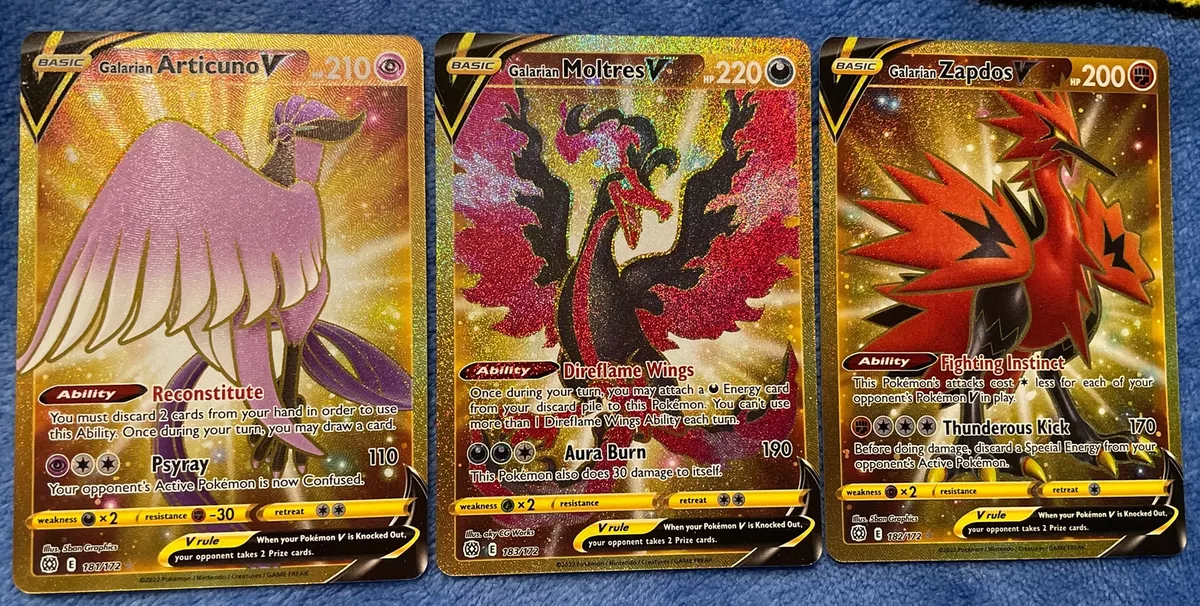 Galarian Articuno V, Zapdos V, Moltres V 3set/Pokemon Card