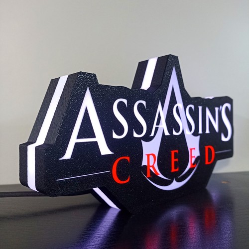 Assassin's Creed RGB Gaming Lampe - LED Light Box für Streamer Setup, RGB, Gamer - Bild 3 von 16