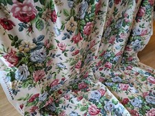 100% Cotton Fabric 'CHELSEA' 2.3 METRES Prestigious Textiles Cabbage Rose Floral