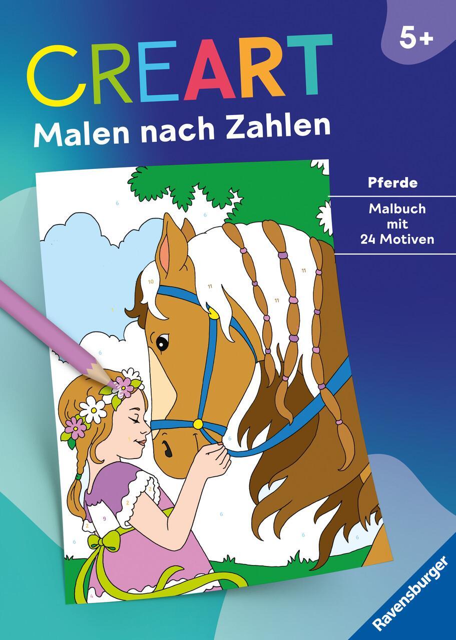 Thumbnail - Ravensburger Creart Malen Nach Zahlen Ab 5: Pferde, Malbuch, 24 Motive