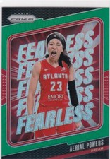Aerial Powers 2024 Panini Prizm WNBA Fearless Insert Green Prizm #13