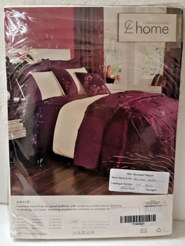 Catherine Lansfield Amalie Plum King Size SS11 99 - Picture 5 of 9