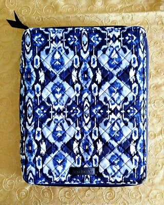 NWT Vera Bradley Tablet Tamer Organizer Case Sleeve Bag in Ikat Island Blue 