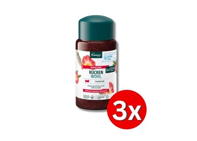 3er Packs Kneipp Badekristalle und Gesundheitsbad Rücken Wohl (600g)