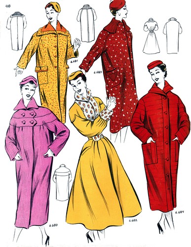 1954 Fall Eclair Coupe Paris Pattern Book Reprint, Dresses, Suits, Coats. - Picture 11 of 11
