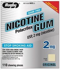 Rugby Nicotine Gum 2mg Uncoated Original 5 boxes 550 pieces