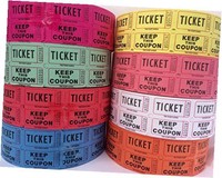 -raffle Tickets - (4 Rolls Of 2000 Double Tickets) 8,000 Total 50/50 Raffle -raffle Tickets - (4 Rolls Of 2000 Double Tickets) 8,000 Total 50/50 Raffle