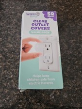 50 Clear Baby Safety Outlet Plug Covers - Durable and Easy Install Solution