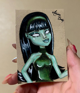 Aceo original monster high fan art of scarah screams