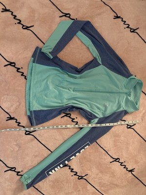 2015 Pink VS Love Pink Jacket w/ Teal/Blue Accents | Small | Zipper & Pocket