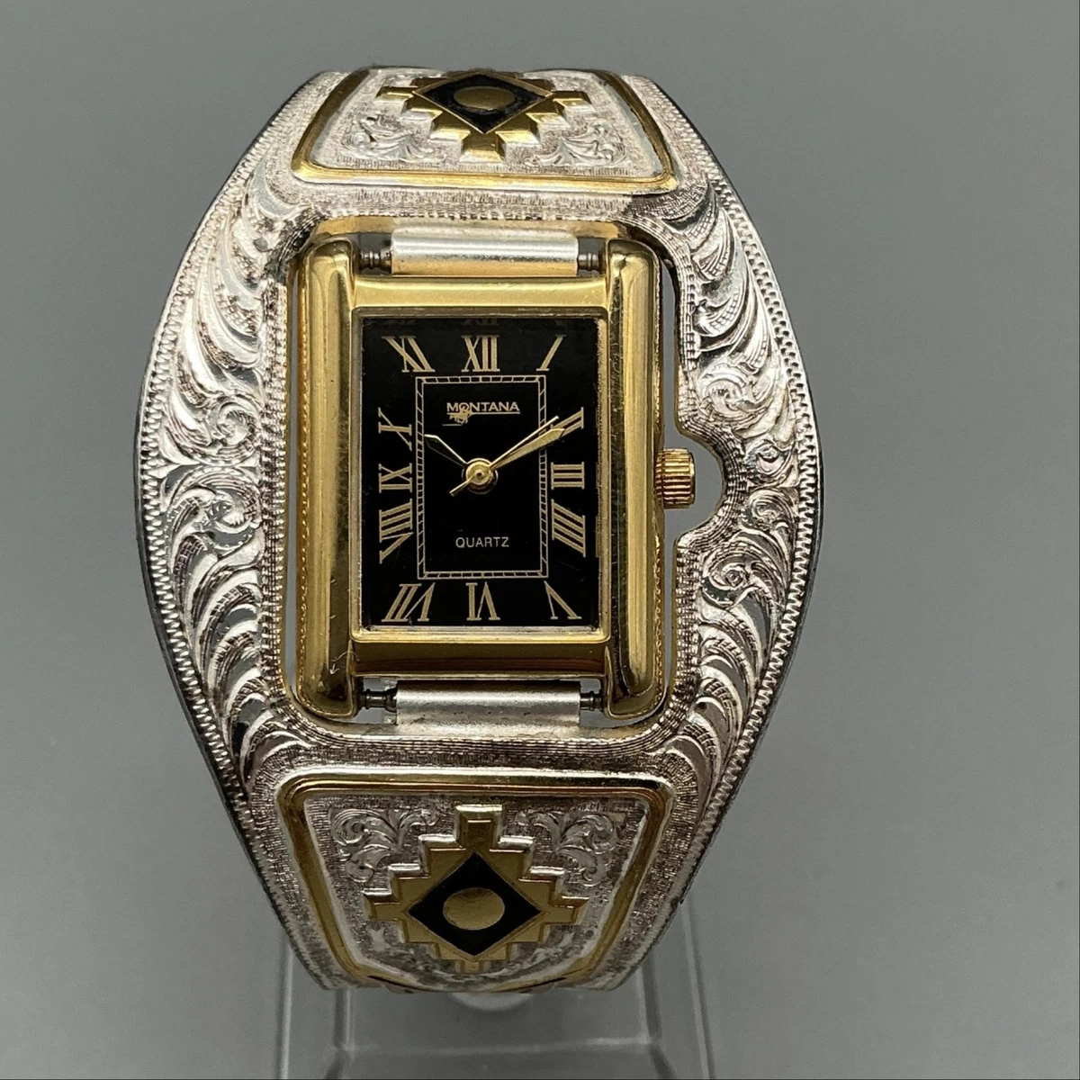 新品電池！ Montana シルバースミス クラシック ウェスタン 腕時計 Montana Silversmiths Silver Analog Wristwatches for sale | eBay