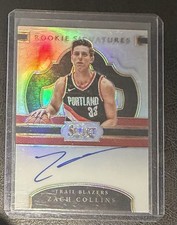 2017-18 Panini Select Zach Collins Rookie Signatures RS-ZAC Auto #/199 Card. rookie card picture