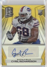2014 Panini Spectra Rookie Auto Gold Prizm 7/25 Cyril Richardson #330 Auto 0f6